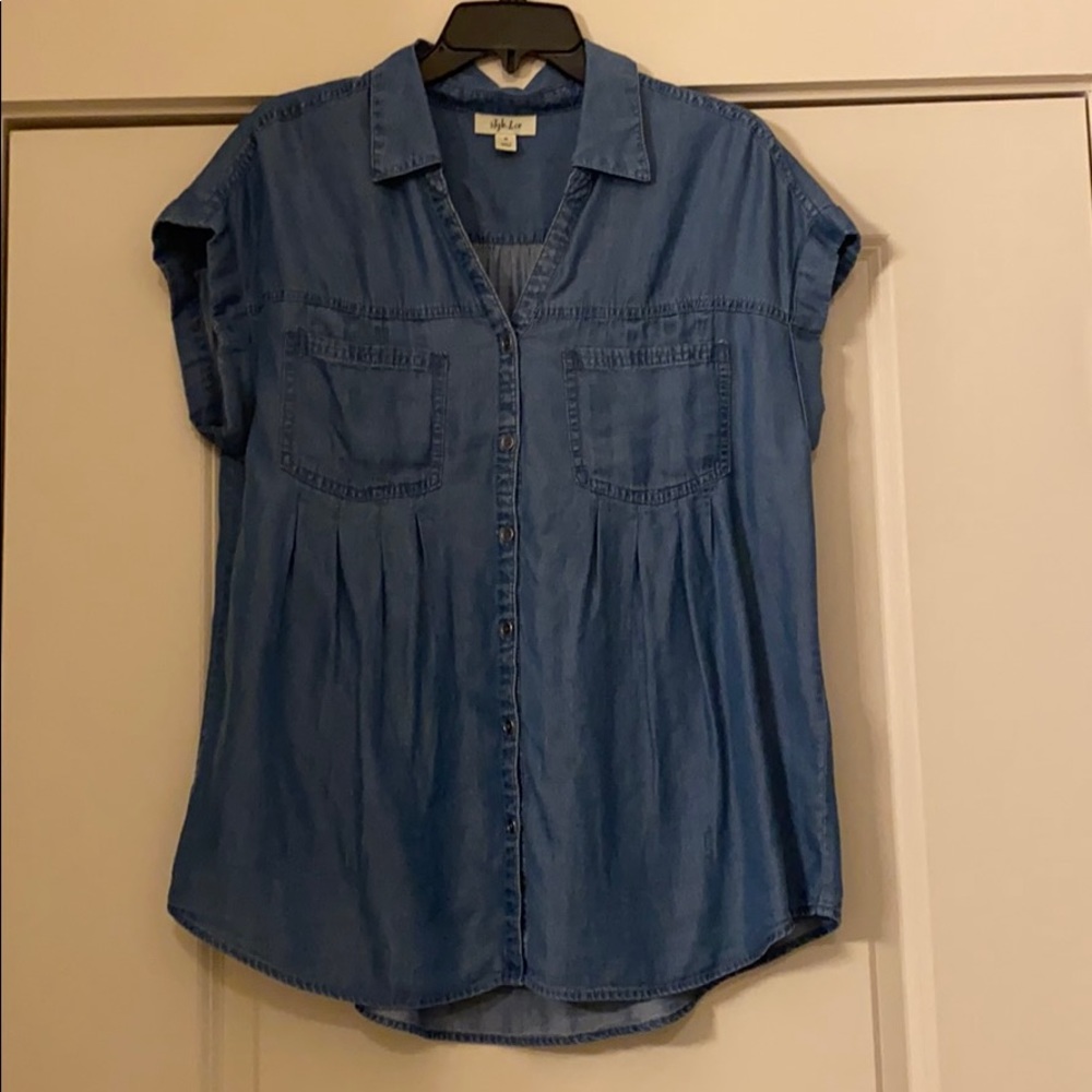 Style & Co Denim Blouse